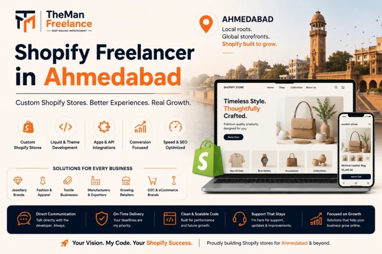 Senior Shopify Freelancer in Ahmedabad Crafting High-Converting eCommerce Stores