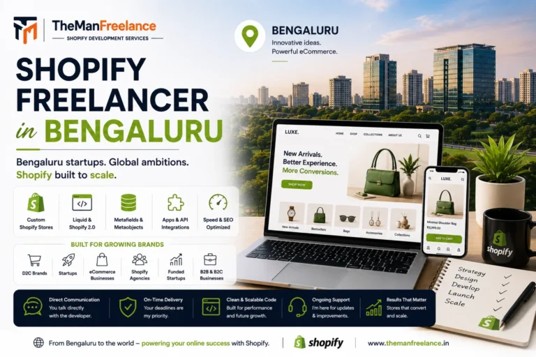 Senior Shopify Freelancer in Bengaluru: Custom eCommerce Built to Scale