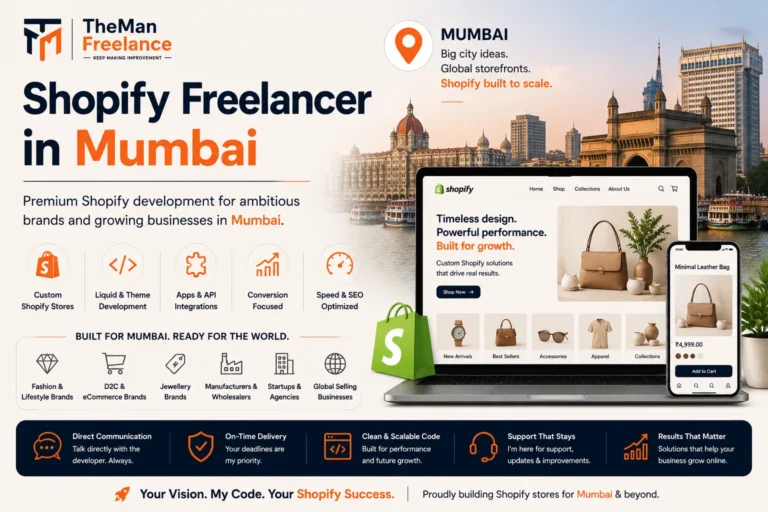 Senior Shopify Freelancer in Mumbai Building Fast, High-Converting Custom Stores
