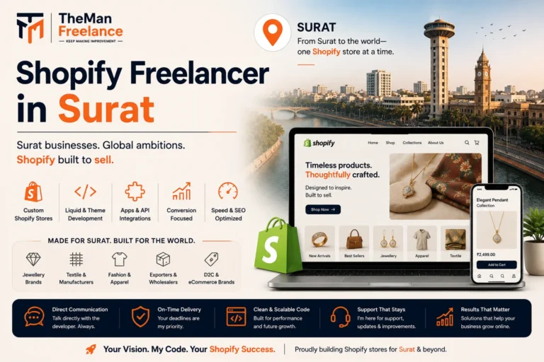 High-Converting Store Development by an Expert Shopify Freelancer in Surat