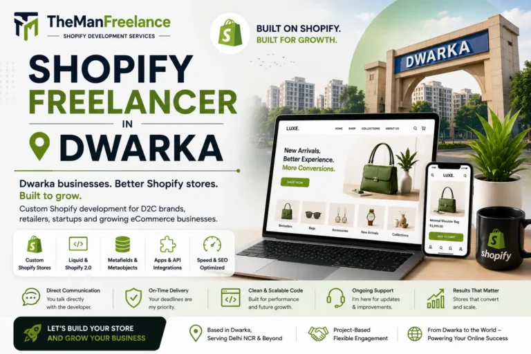 Senior Shopify Freelancer in Dwarka: High-Performance Stores Built for Conversion