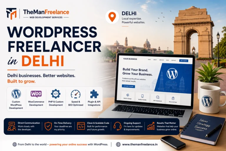 Senior WordPress Freelancer in Delhi Building Fast, High-Converting Custom Websites
