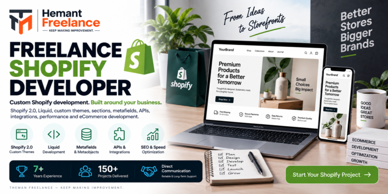 Freelance Shopify Developer: Scaling D2C Brands and eCommerce Stores with Custom Code
