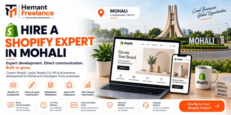 Senior Shopify Developer & Expert in Mohali: Engineering High-Converting eCommerce Stores