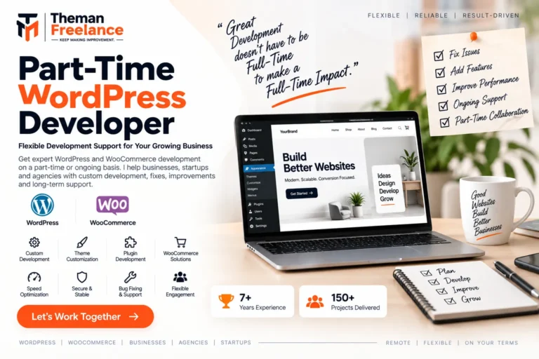 Why Hiring a Part Time WordPress Developer Is the Smartest Scale Move for Growing Businesses