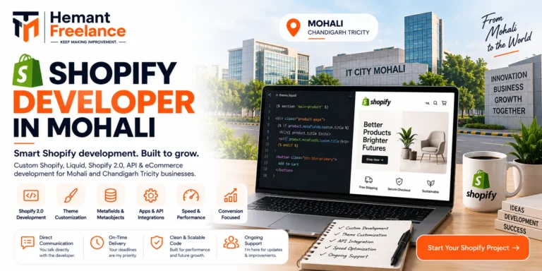 Senior Shopify Developer in Mohali Building Fast, Custom eCommerce Stores That Convert