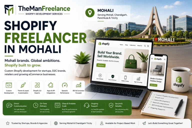 Senior Shopify Freelancer in Mohali: Custom eCommerce Development That Scalably Drives Revenue