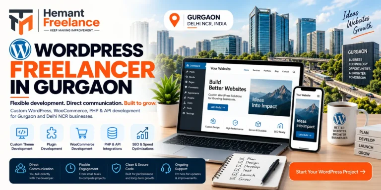 Senior WordPress Freelancer in Gurgaon: Custom Websites, Clean Code & Speed Optimization