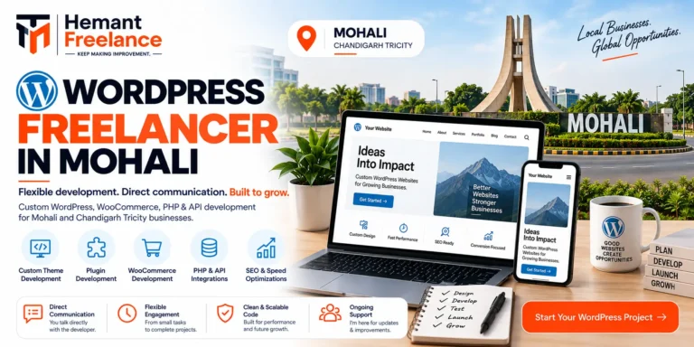 Senior WordPress Freelancer in Mohali Building Fast, High-Converting Custom Websites