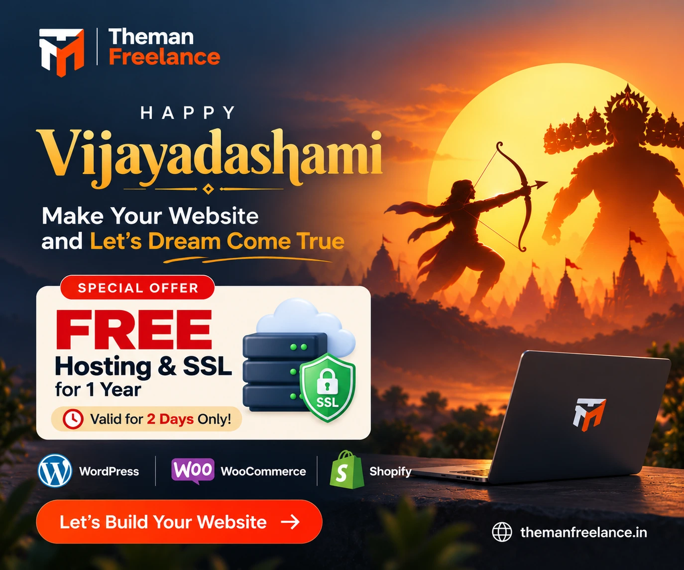 Happy Vijayadashami Special Offer - Free Hosting & SSL