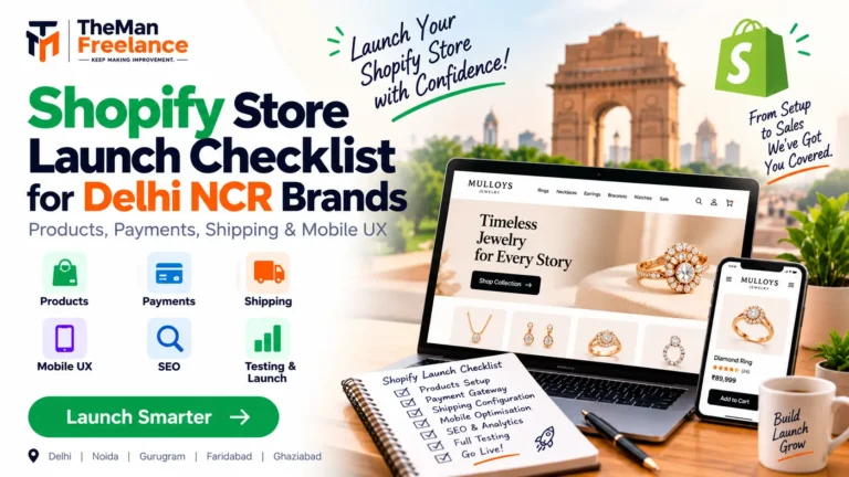Shopify Store Launch Checklist for Delhi NCR Brands: Products, Payments, Shipping & Mobile UX